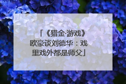 《猎金·游戏》欧豪谈刘德华：戏里戏外都是师父