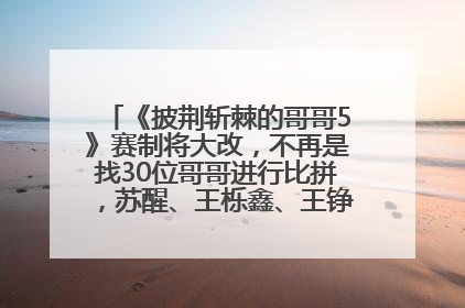 《披荆斩棘的哥哥5》赛制将大改，不再是找30位哥哥进行比拼，苏醒、王栎鑫、王铮亮、张远等多名男团选手被曝将参加