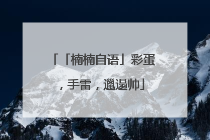 「楠楠自语」彩蛋，手雷，邋遢帅