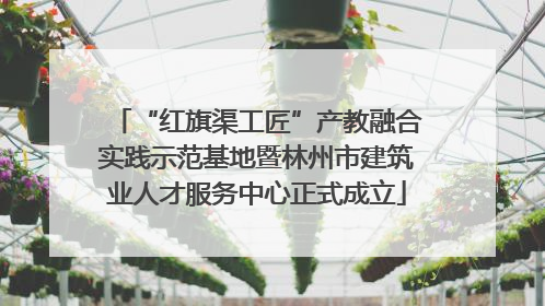“红旗渠工匠”产教融合实践示范基地暨林州市建筑业人才服务中心正式成立