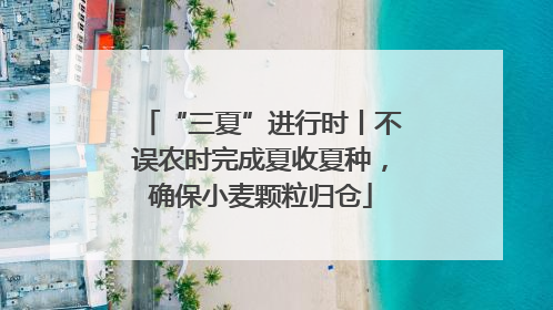 “三夏”进行时丨不误农时完成夏收夏种，确保小麦颗粒归仓