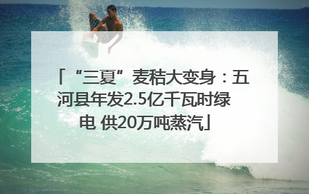 “三夏”麦秸大变身：五河县年发2.5亿千瓦时绿电 供20万吨蒸汽