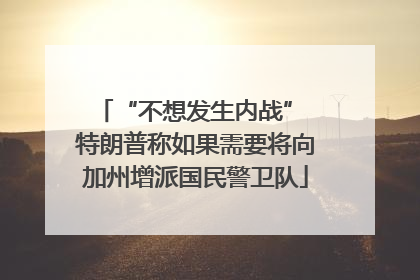 “不想发生内战” 特朗普称如果需要将向加州增派国民警卫队