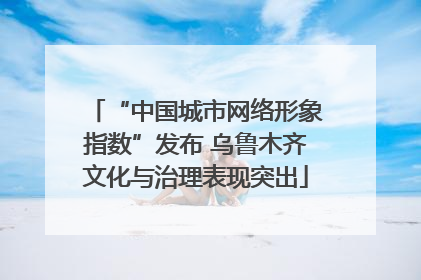 “中国城市网络形象指数”发布 乌鲁木齐文化与治理表现突出