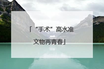 “手术”高水准 文物再青春