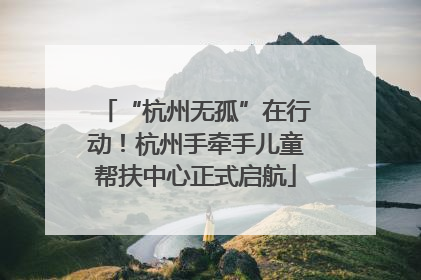 “杭州无孤”在行动！杭州手牵手儿童帮扶中心正式启航