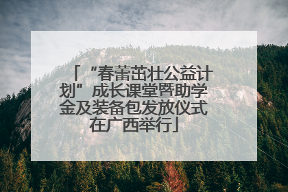 “春蕾茁壮公益计划”成长课堂暨助学金及装备包发放仪式在广西举行