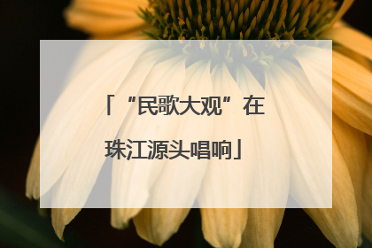 “民歌大观”在珠江源头唱响