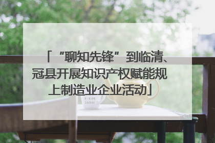 “聊知先锋”到临清、冠县开展知识产权赋能规上制造业企业活动