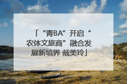“青BA”开启“农体文旅商”融合发展新境界 戴美玲