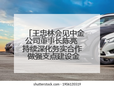 王忠林会见中金公司董事长陈亮 持续深化务实合作 做强支点建设金融支撑