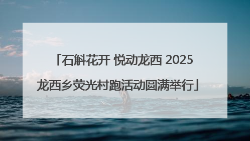 石斛花开 悦动龙西 2025龙西乡荧光村跑活动圆满举行