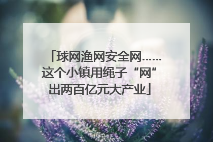 球网渔网安全网……这个小镇用绳子“网”出两百亿元大产业