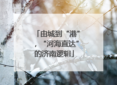 由城到“港”，“河海直达”的济南逻辑