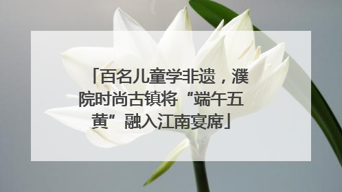 百名儿童学非遗，濮院时尚古镇将“端午五黄”融入江南宴席