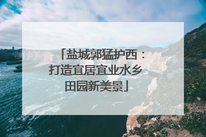 盐城郭猛护西：打造宜居宜业水乡田园新美景