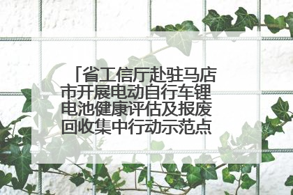 省工信厅赴驻马店市开展电动自行车锂电池健康评估及报废回收集中行动示范点建设调研指导