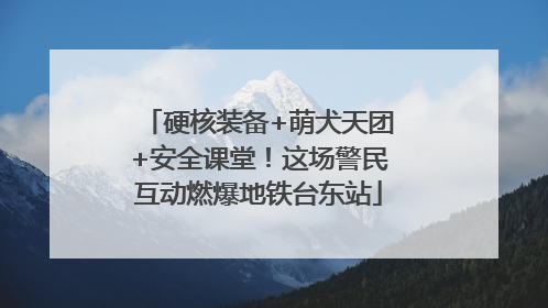硬核装备+萌犬天团+安全课堂！这场警民互动燃爆地铁台东站
