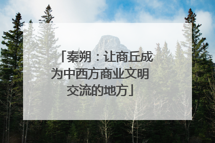 秦朔：让商丘成为中西方商业文明交流的地方