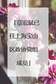 章宏斌已任上海宝山区政协党组成员