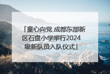 童心向党 成都东部新区石盘小学举行2024级新队员入队仪式