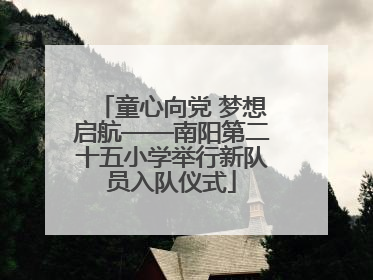 童心向党 梦想启航——南阳第二十五小学举行新队员入队仪式