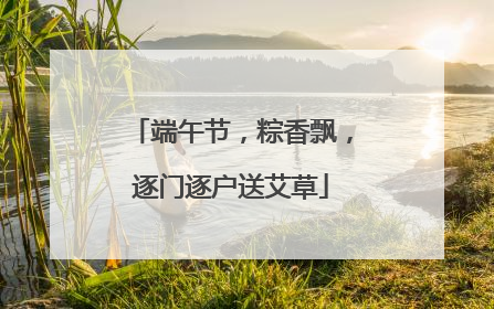 端午节，粽香飘，逐门逐户送艾草