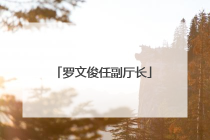 罗文俊任副厅长