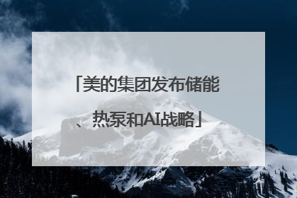 美的集团发布储能、热泵和AI战略