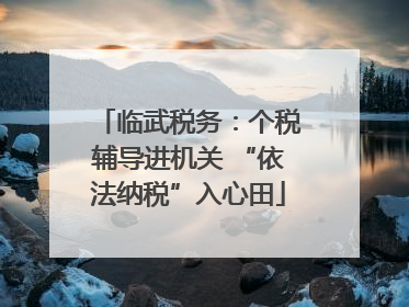 临武税务：个税辅导进机关 “依法纳税”入心田