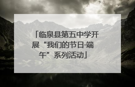临泉县第五中学开展“我们的节日·端午”系列活动