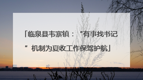 临泉县韦寨镇：“有事找书记”机制为夏收工作保驾护航