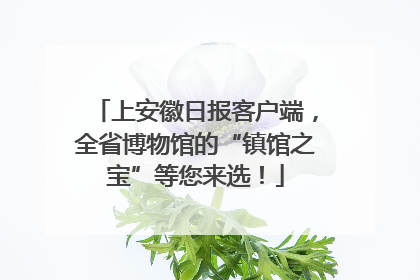 上安徽日报客户端，全省博物馆的“镇馆之宝”等您来选！