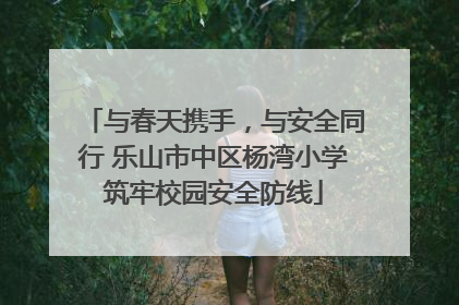 与春天携手，与安全同行 乐山市中区杨湾小学筑牢校园安全防线
