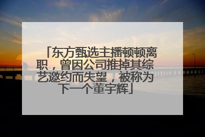东方甄选主播顿顿离职，曾因公司推掉其综艺邀约而失望，被称为下一个董宇辉