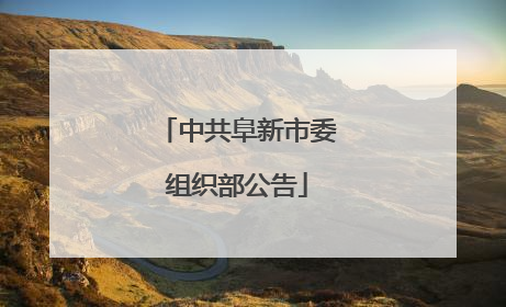 中共阜新市委组织部公告