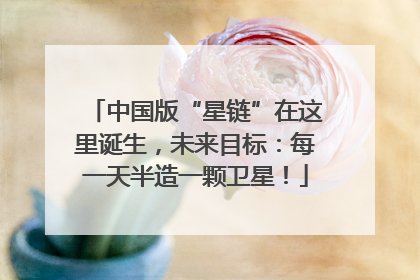 中国版“星链”在这里诞生，未来目标：每一天半造一颗卫星！