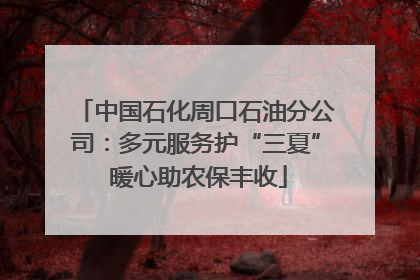 中国石化周口石油分公司：多元服务护“三夏” 暖心助农保丰收