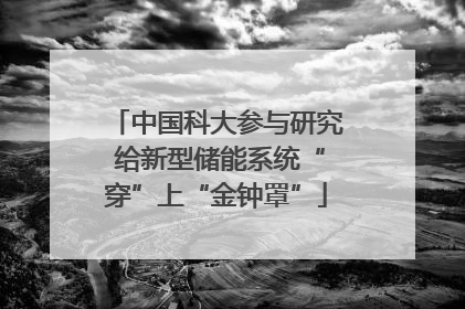 中国科大参与研究 给新型储能系统“穿”上“金钟罩”