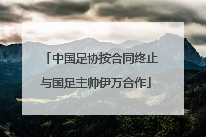 中国足协按合同终止与国足主帅伊万合作