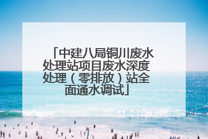 中建八局铜川废水处理站项目废水深度处理（零排放）站全面通水调试