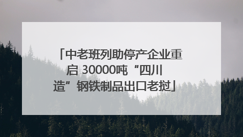 中老班列助停产企业重启 30000吨“四川造”钢铁制品出口老挝