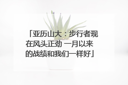 亚历山大：步行者现在风头正劲 一月以来的战绩和我们一样好