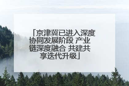 京津冀已进入深度协同发展阶段 产业链深度融合 共建共享迭代升级
