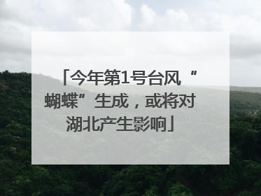 今年第1号台风“蝴蝶”生成，或将对湖北产生影响