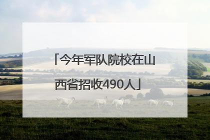 今年军队院校在山西省招收490人