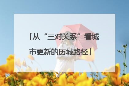 从“三对关系”看城市更新的历城路径
