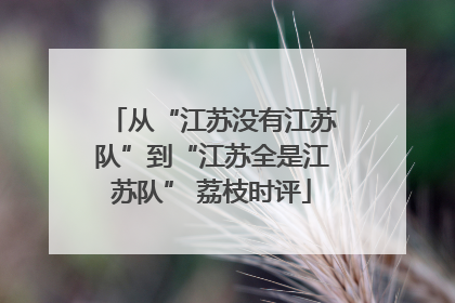 从“江苏没有江苏队”到“江苏全是江苏队” 荔枝时评