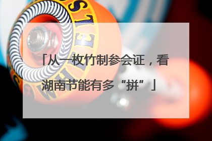从一枚竹制参会证，看湖南节能有多“拼”