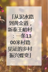 从泥水路到黄金道，新泰王峪村：一条1300米村路见证的乡村振兴蝶变